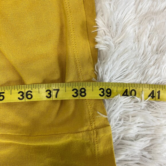 Zara Basic Mustard Yellow Side Waist Cut Out T-shirt Dress - Picture 6 of 8
